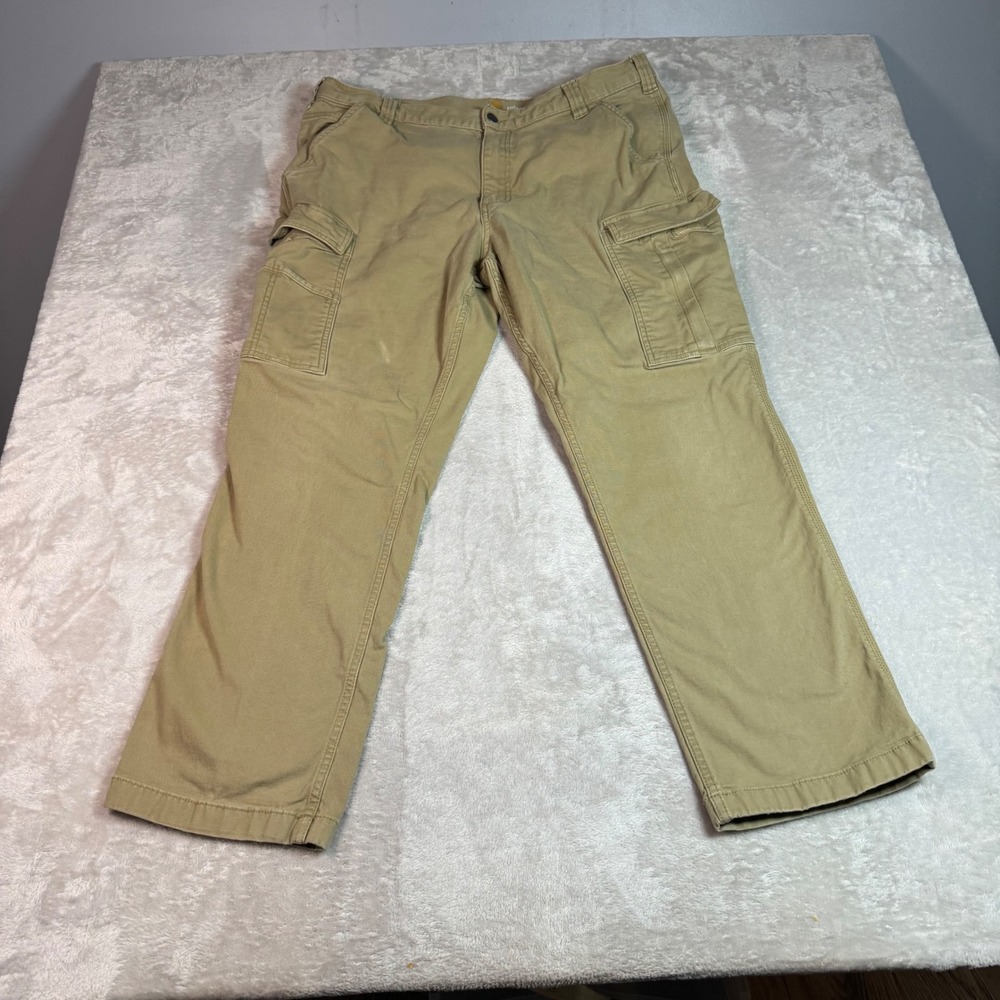 Carhartt Mens Relaxed Fit Cargo Pants 36x29 Tan Khaki